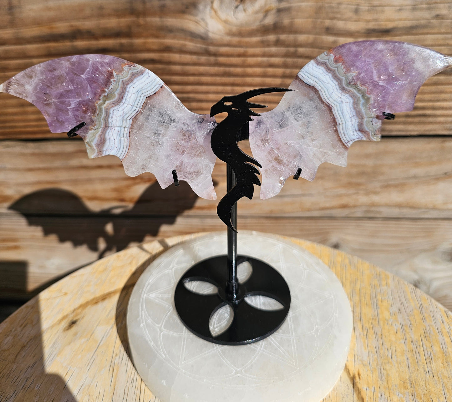 Crazy lace Amethyst Dragon Wings