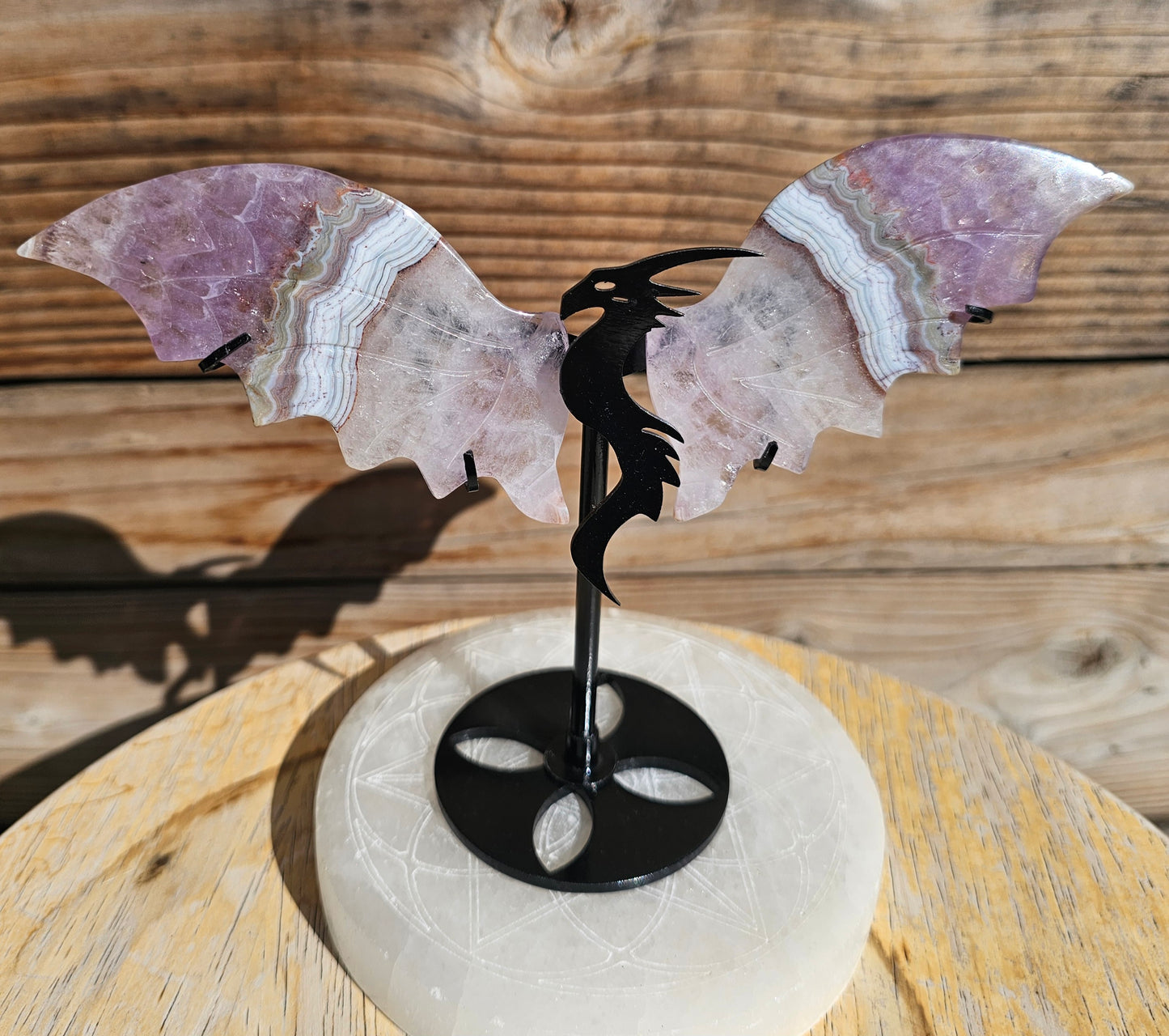 Crazy lace Amethyst Dragon Wings