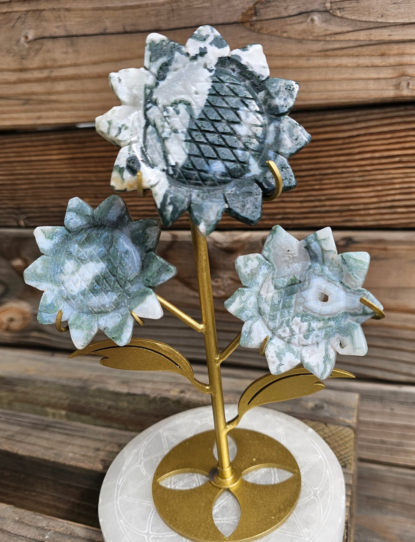 Moss Agate Sunflower's
