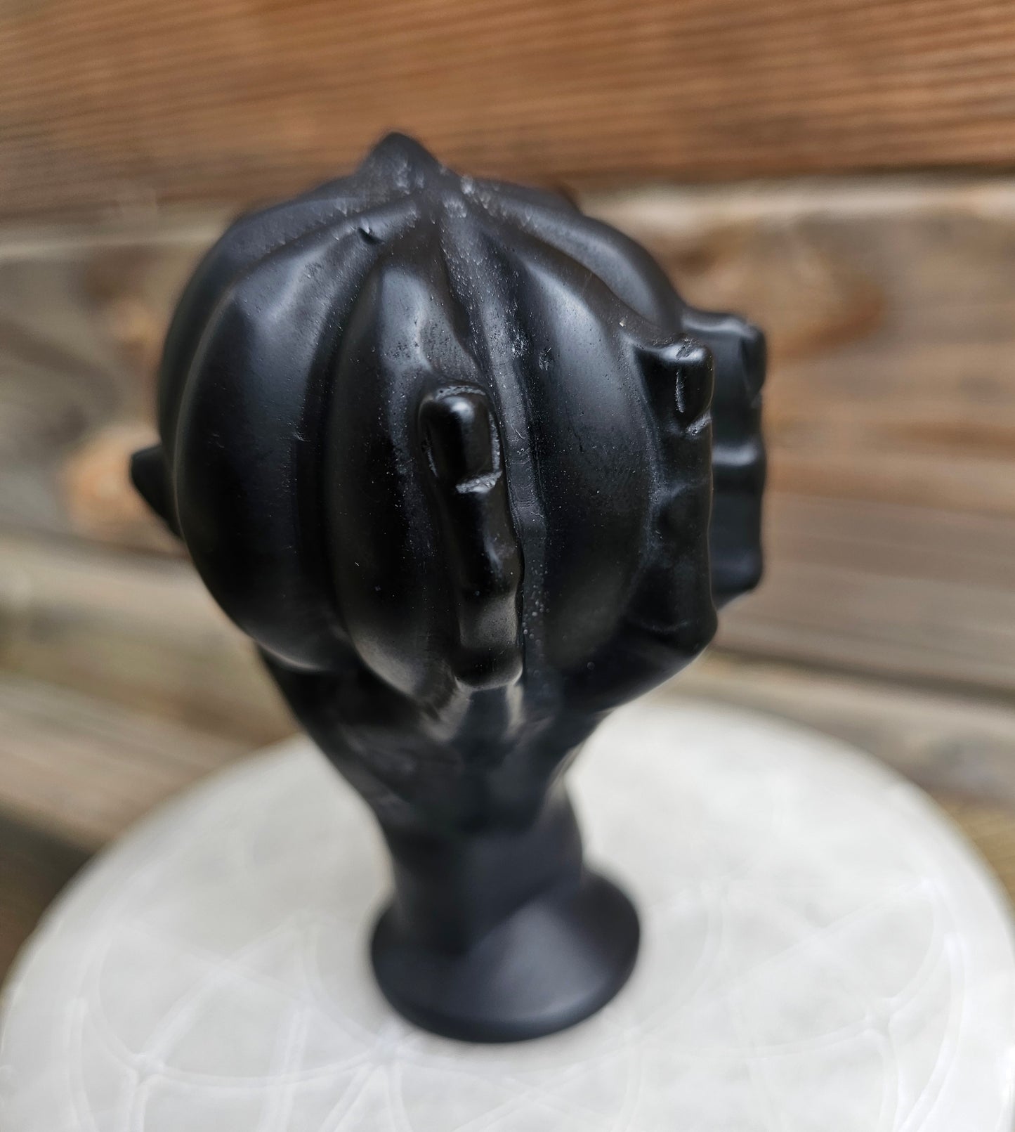 Black Obsidian Pumpkin Head