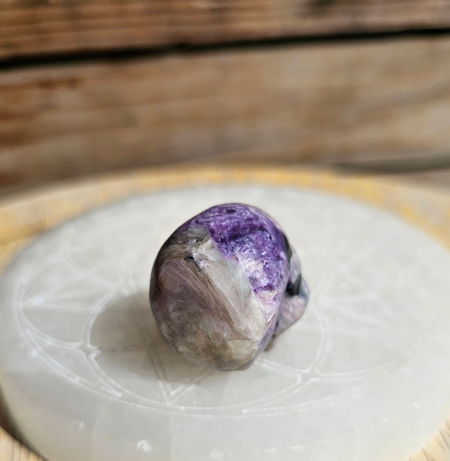 Charoite Skull