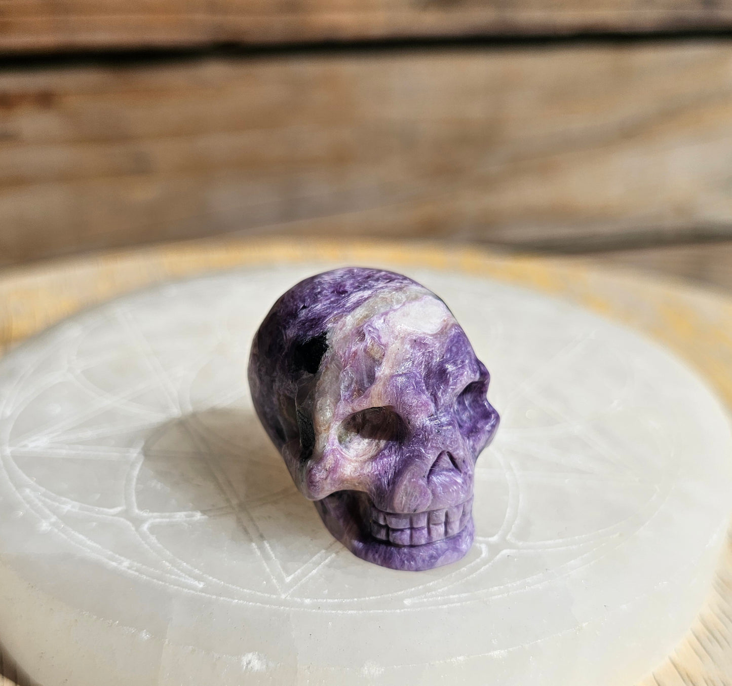 Charoite Skull
