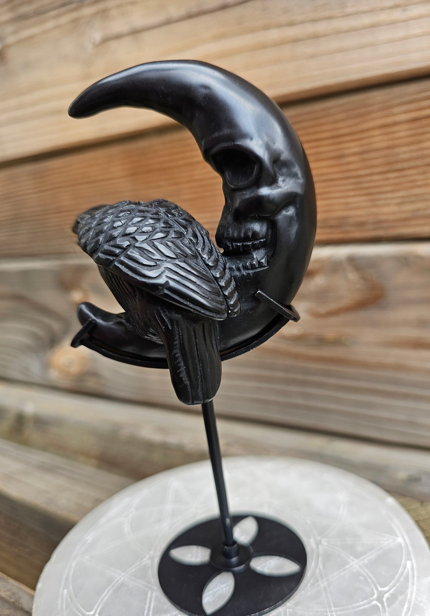 Black Obsidian Raven Moon