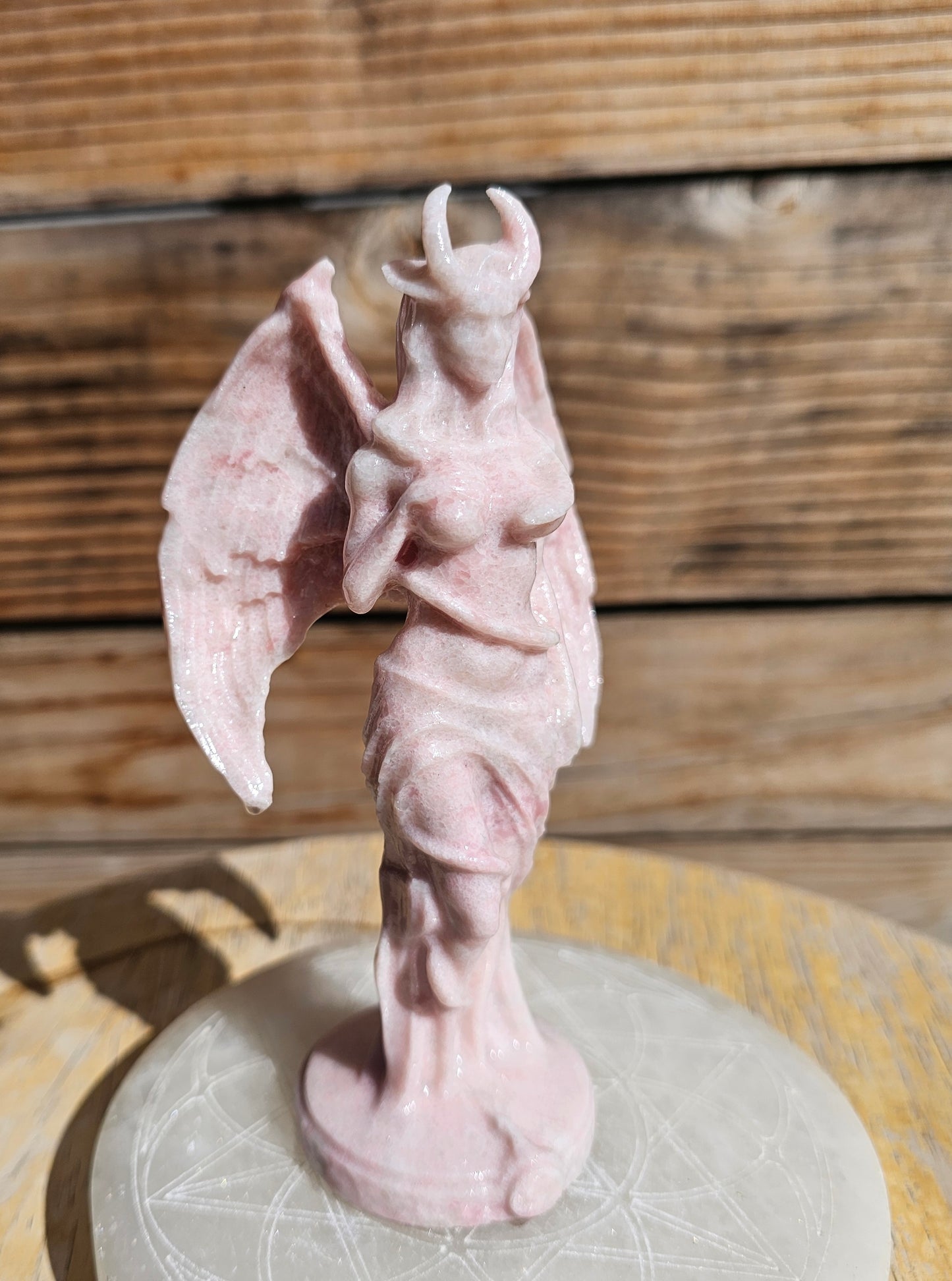 XL Pink Opal Lilith Statue