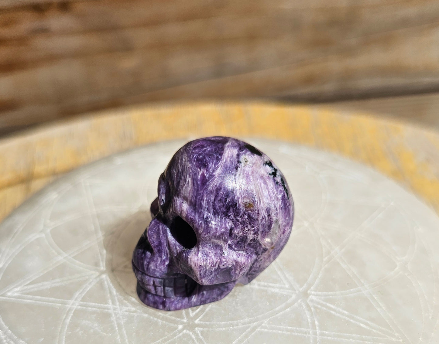 Charoite Skull