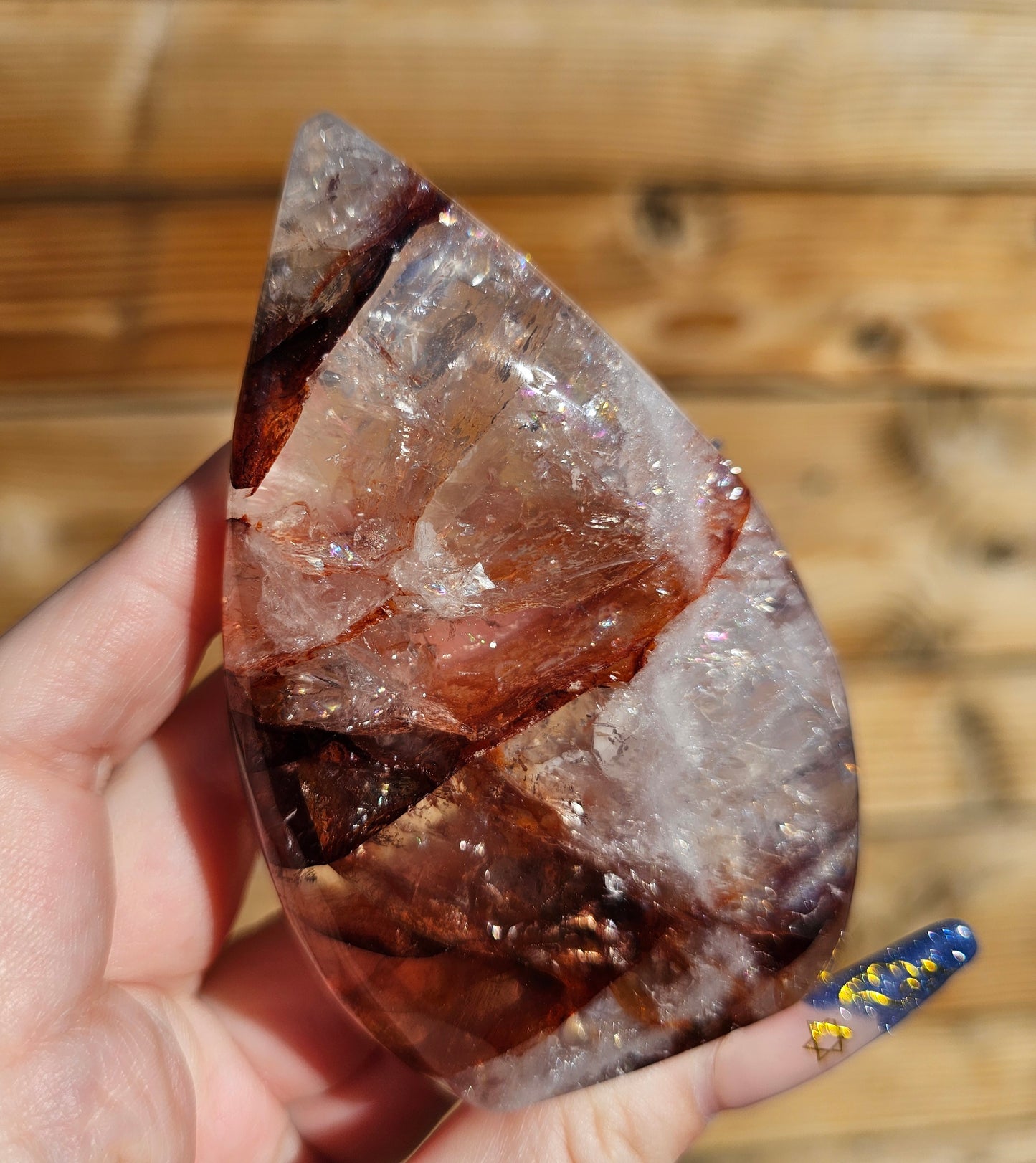 Hematoid Fire Quartz Flame