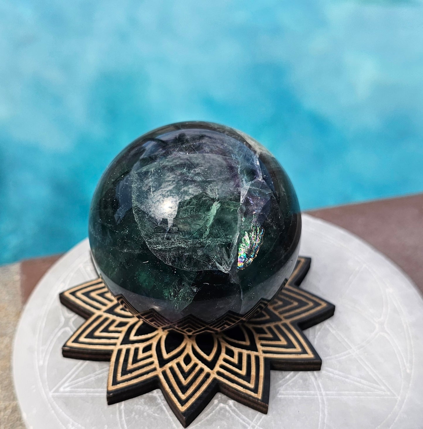 Rainbow Fluorite Sphere #2