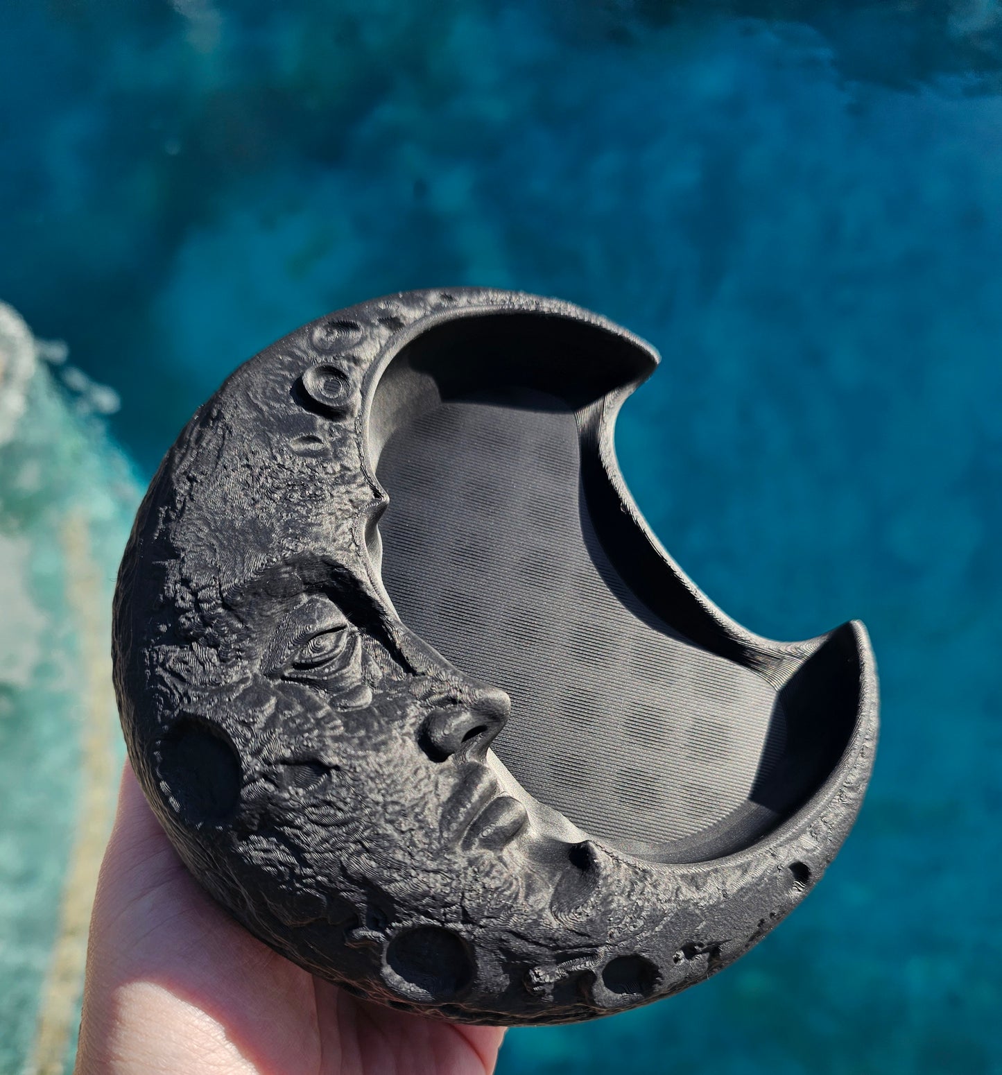 3D Printed Moon Face Trinket Dish