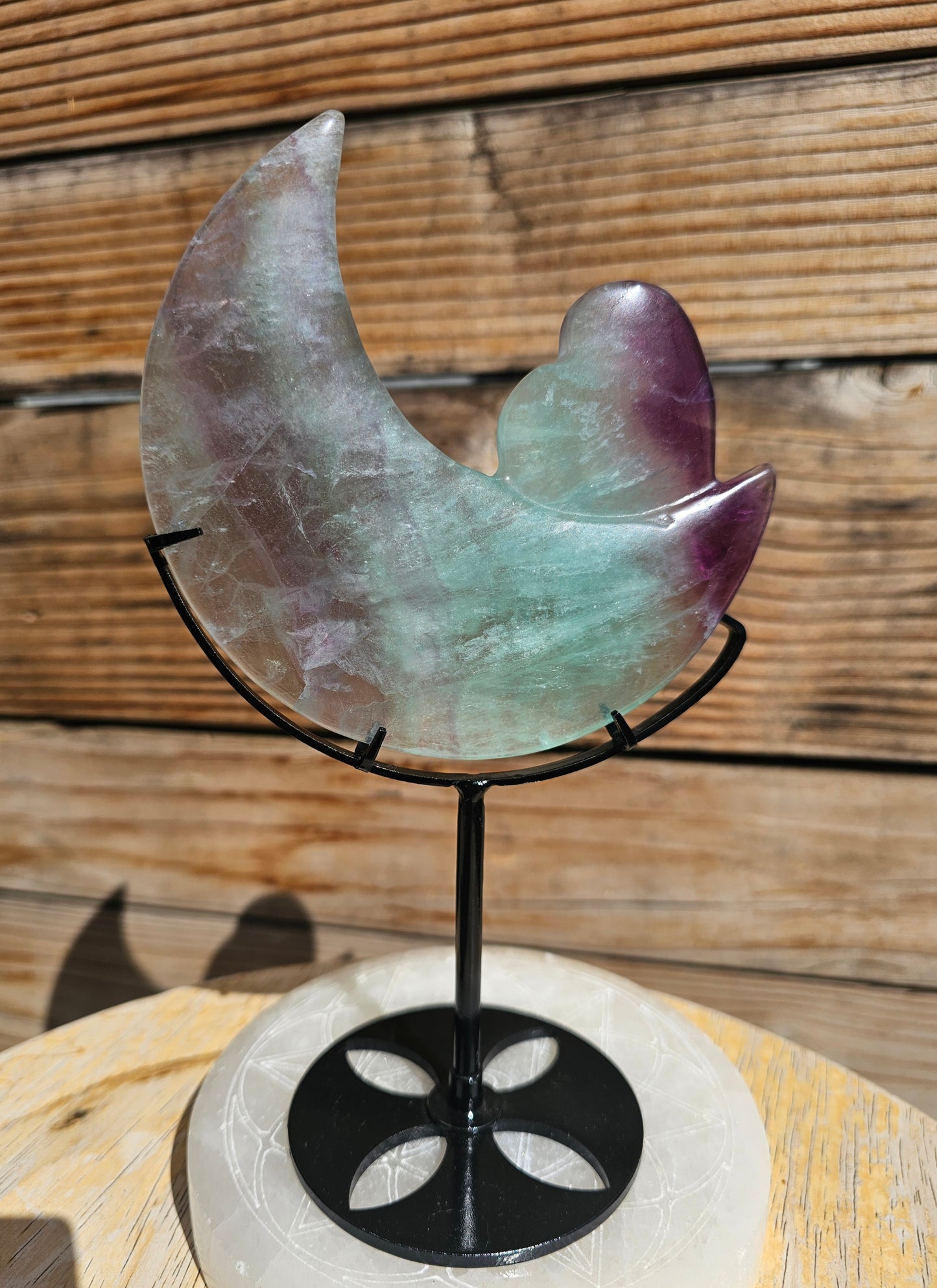 Watermelon Fluorite Moon #2