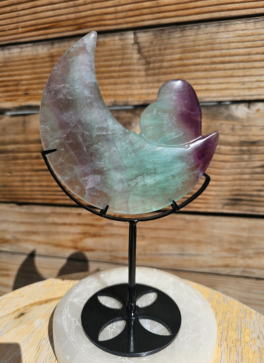 Watermelon Fluorite Moon #2