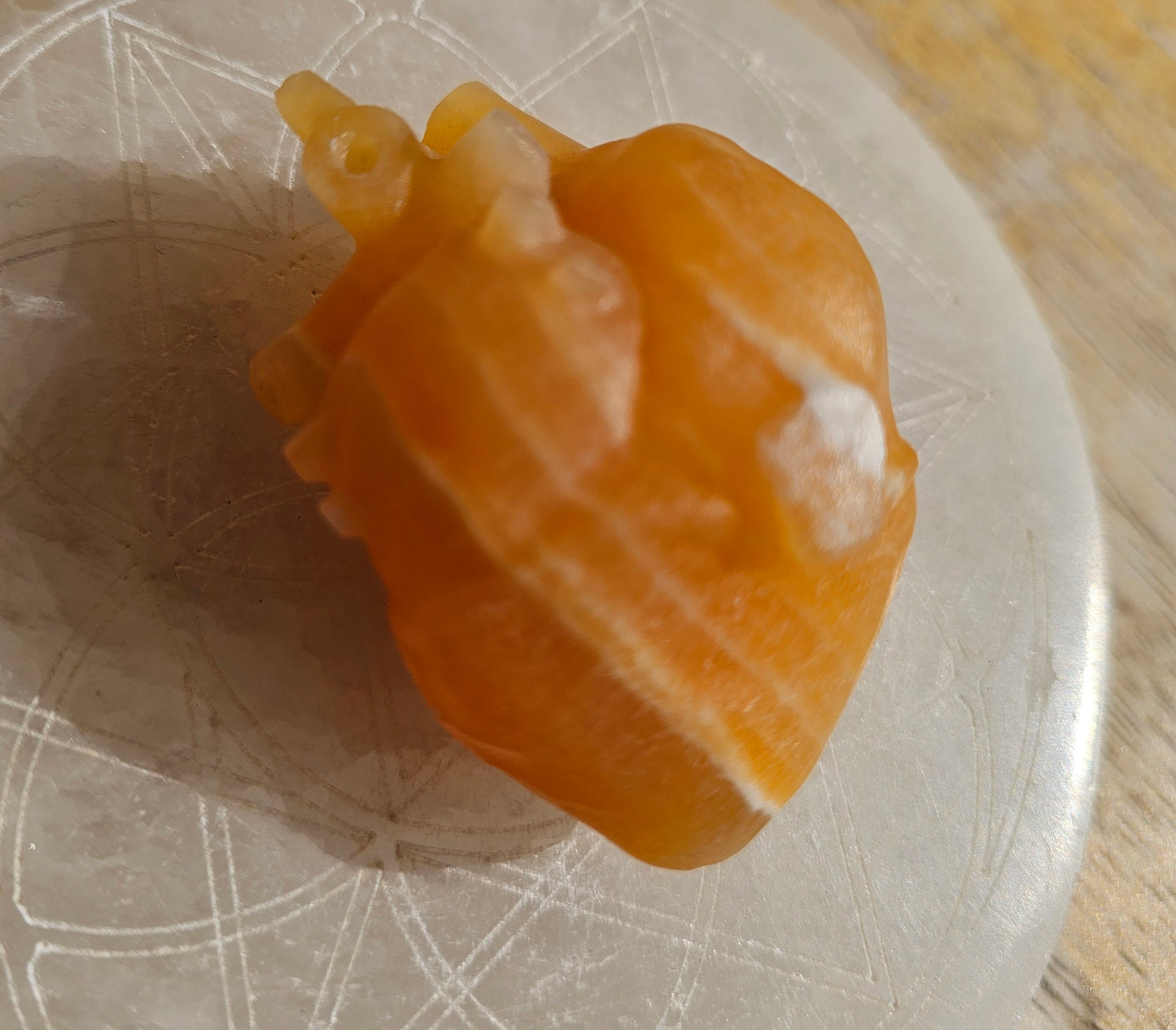 Orange Calcite Ghouls Heart