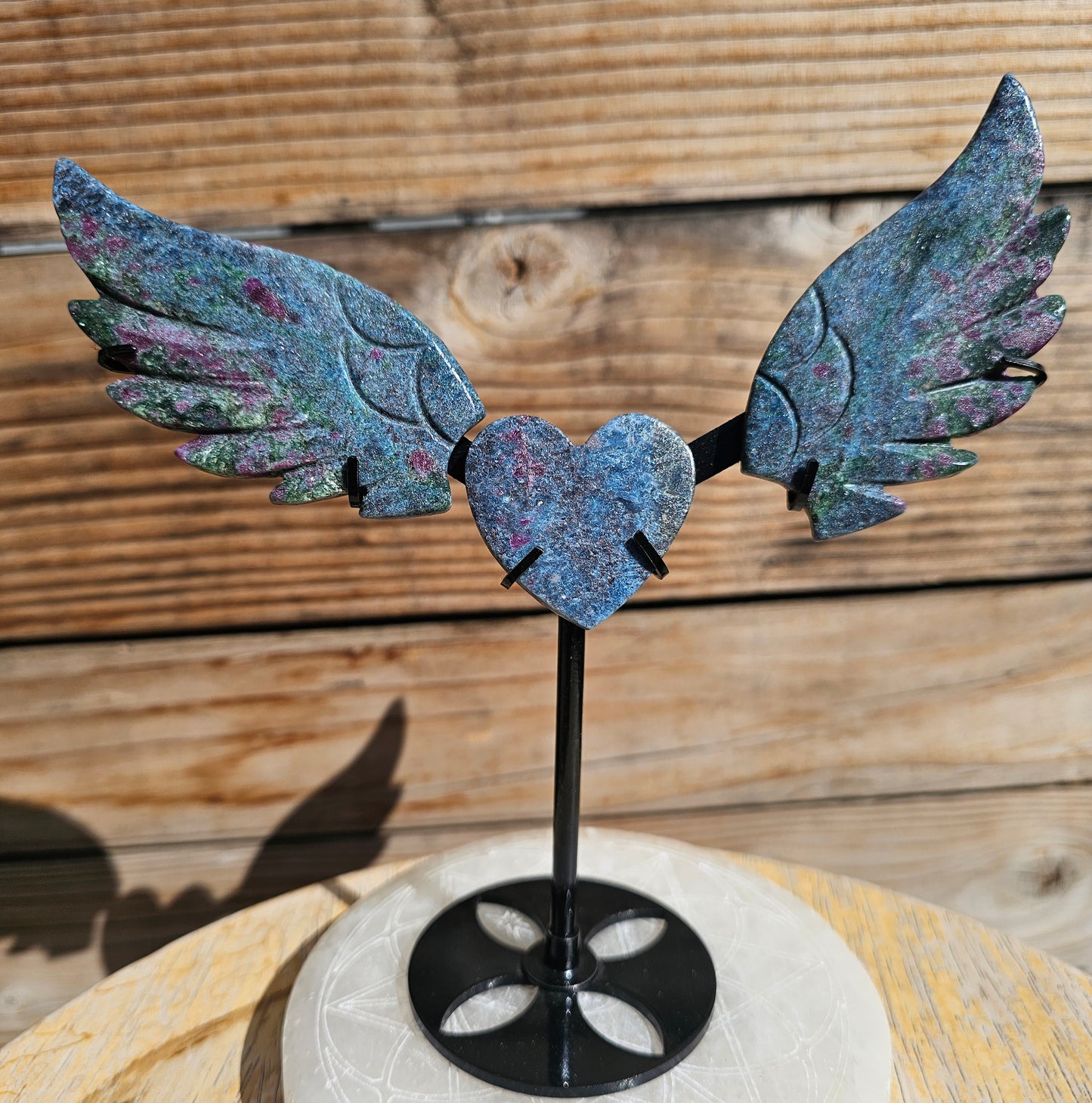 Ruby Kyanite Heart Wings