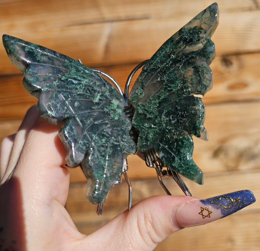 Moss Agate Butterfly