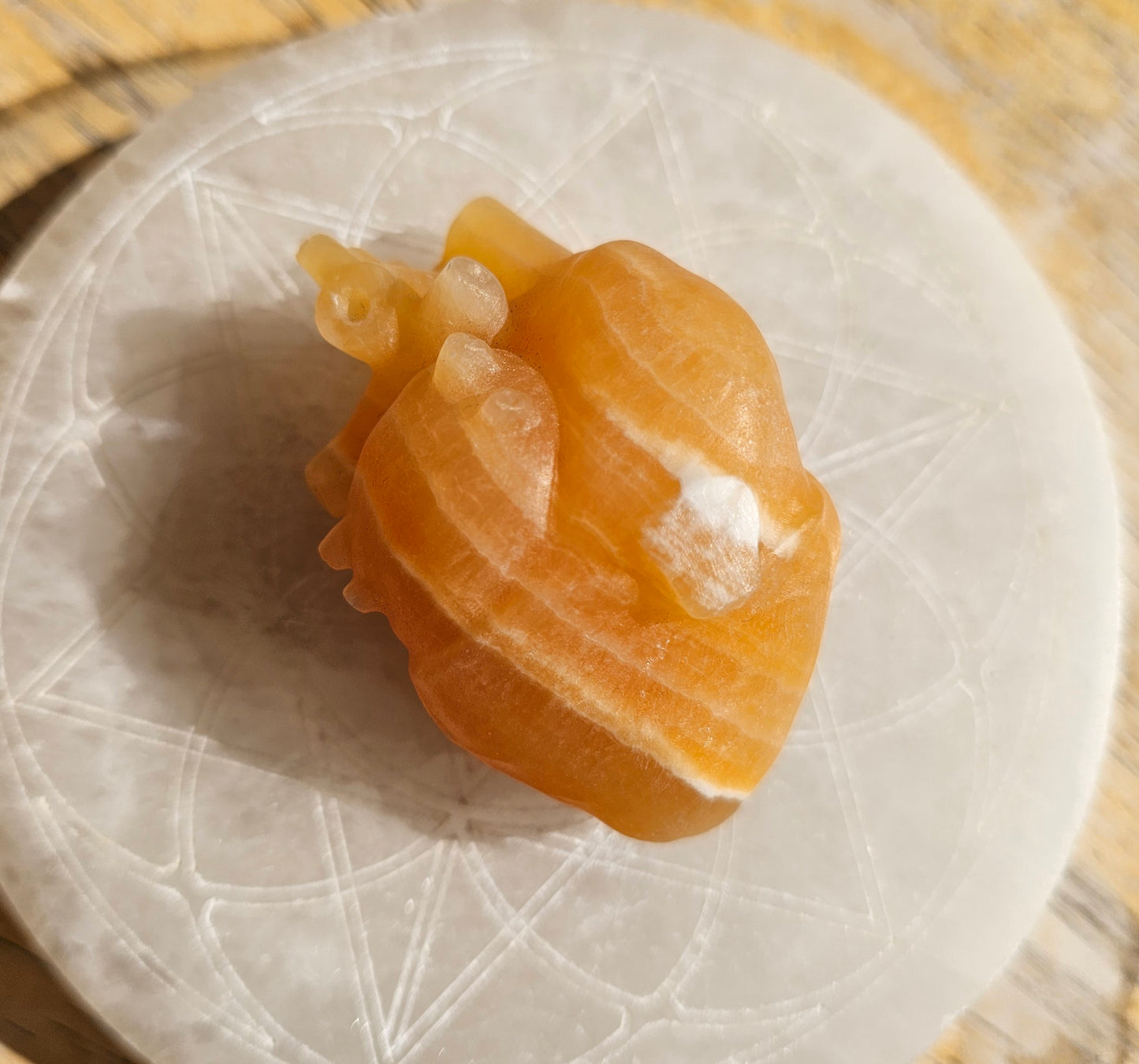 Orange Calcite Ghouls Heart