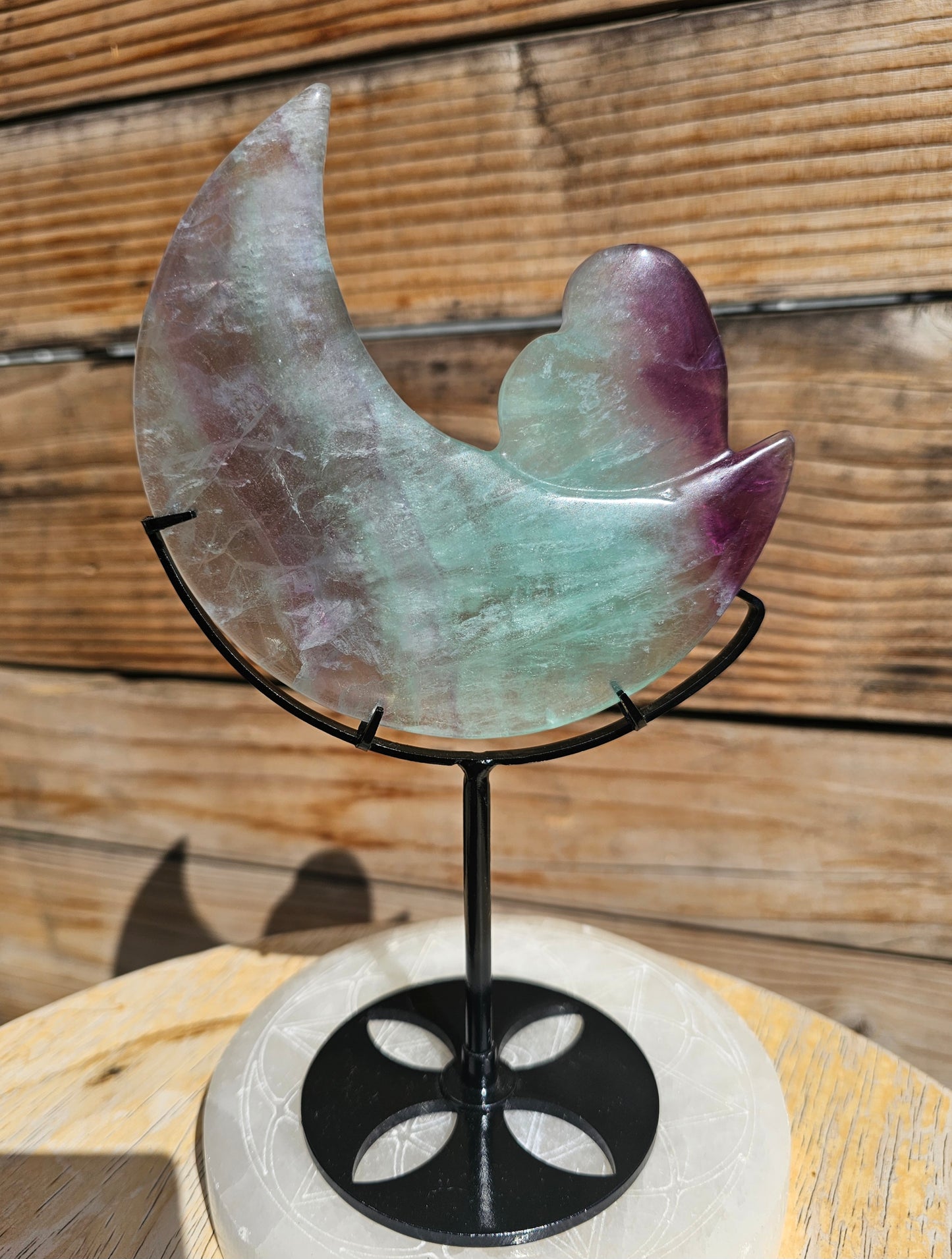 Watermelon Fluorite Moon #2