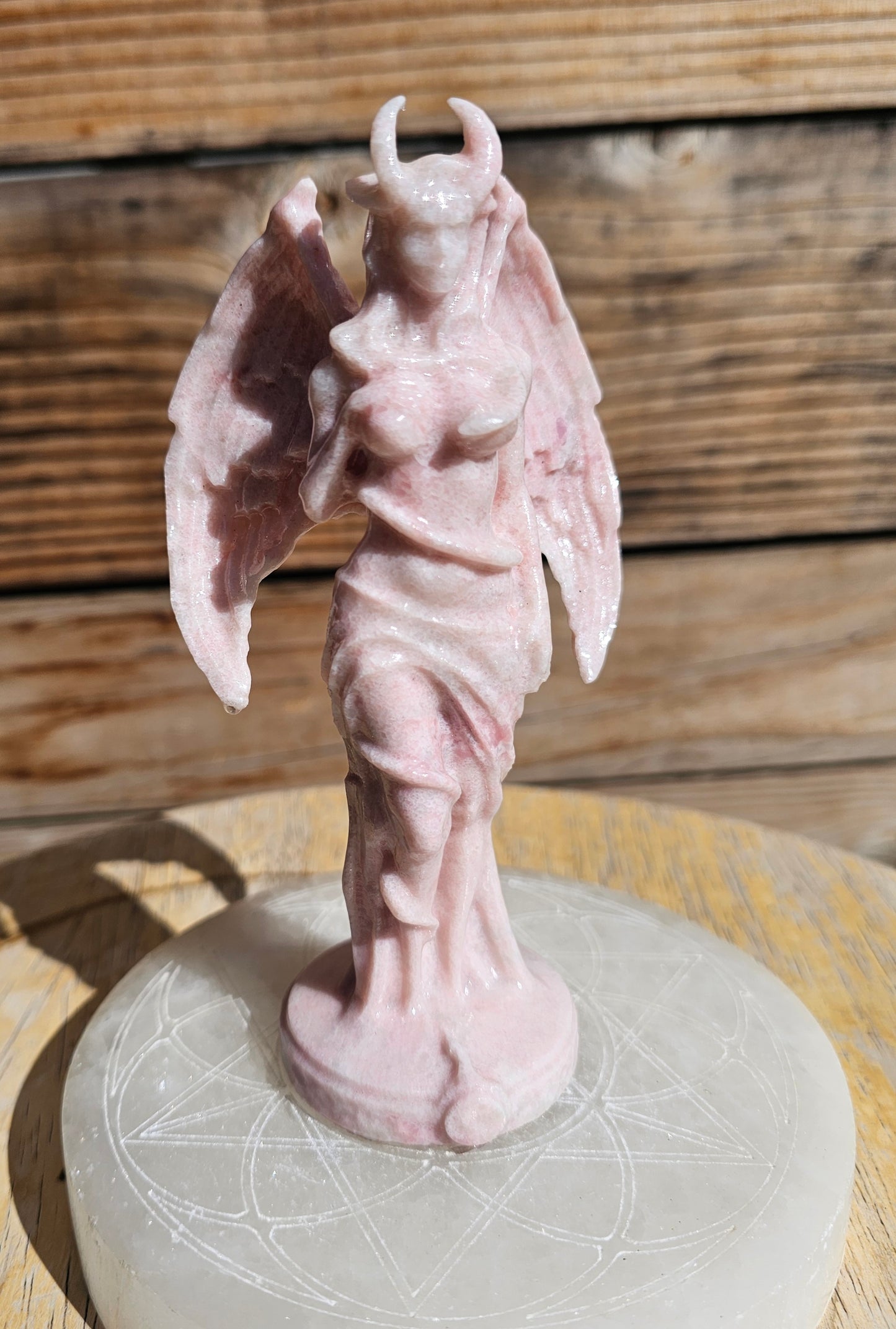 XL Pink Opal Lilith Statue