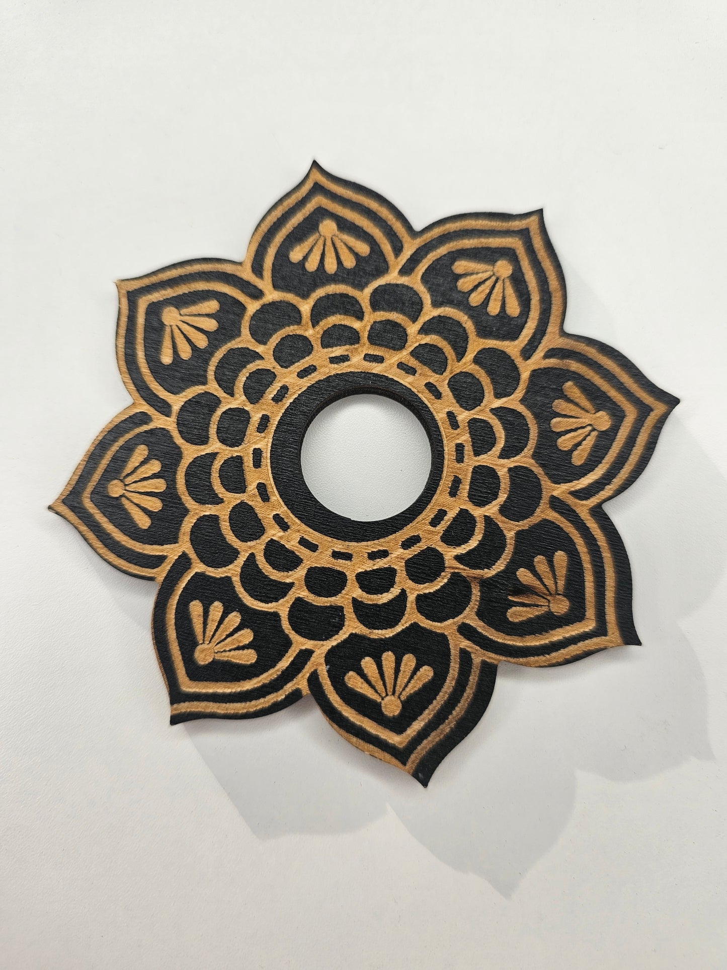 Decorated Wooden Sphere Holder