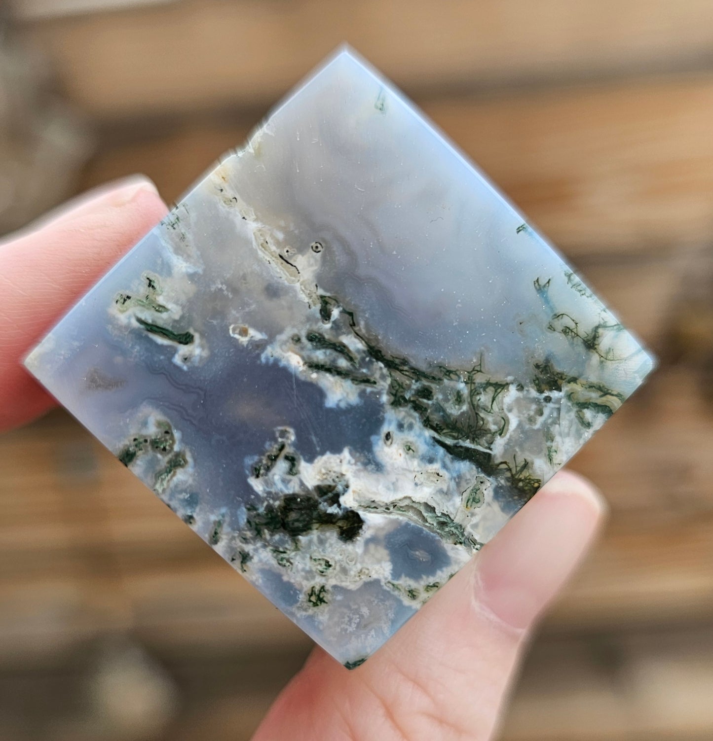 Moss Agate Cube *D