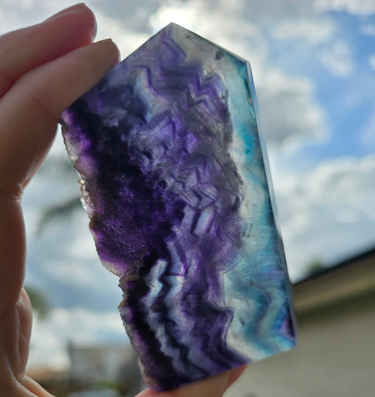 Rainbow Fluorite Tower *C