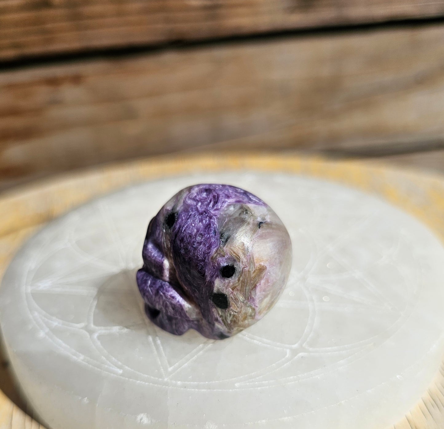 Charoite Skull