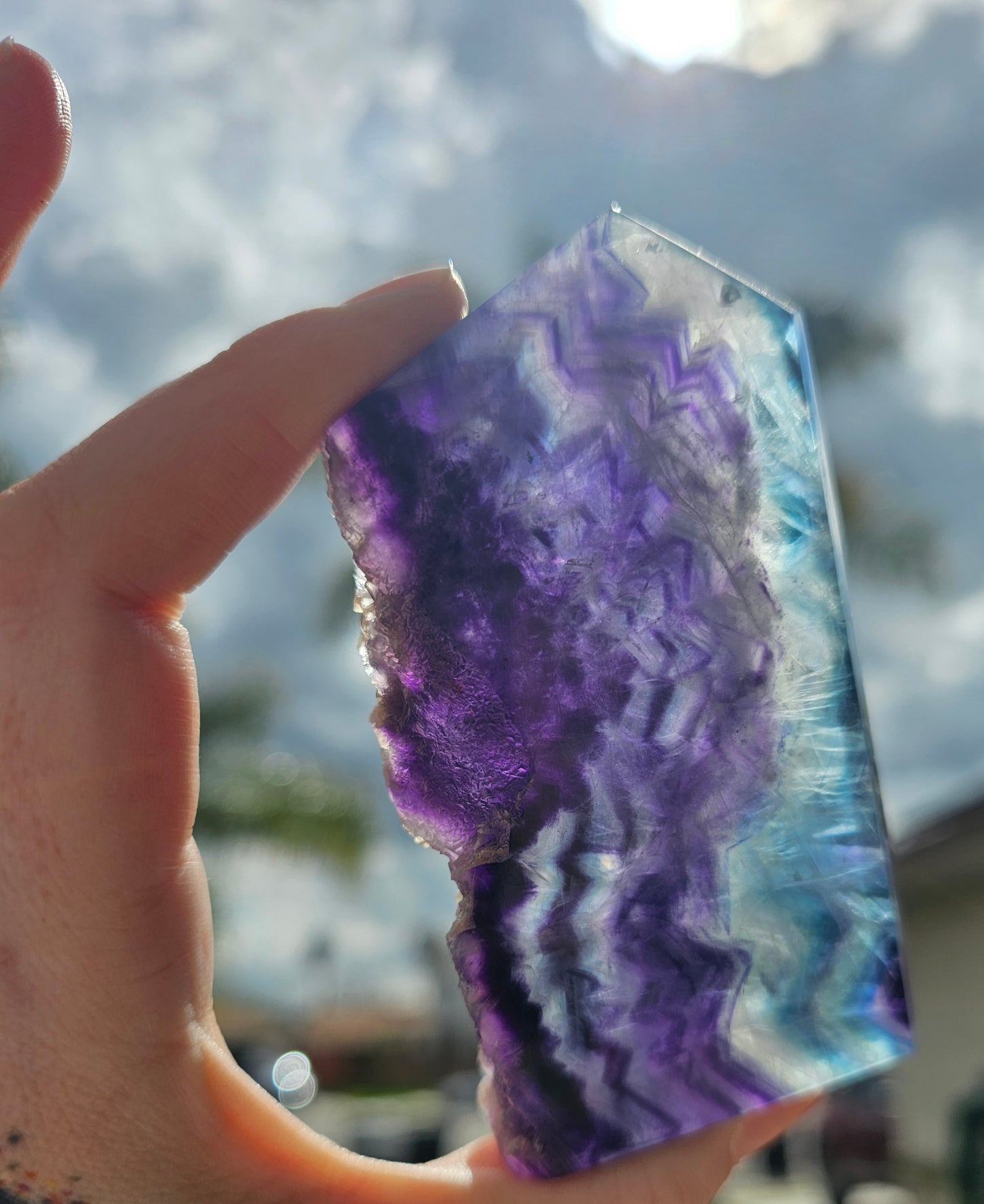 Rainbow Fluorite Tower *C