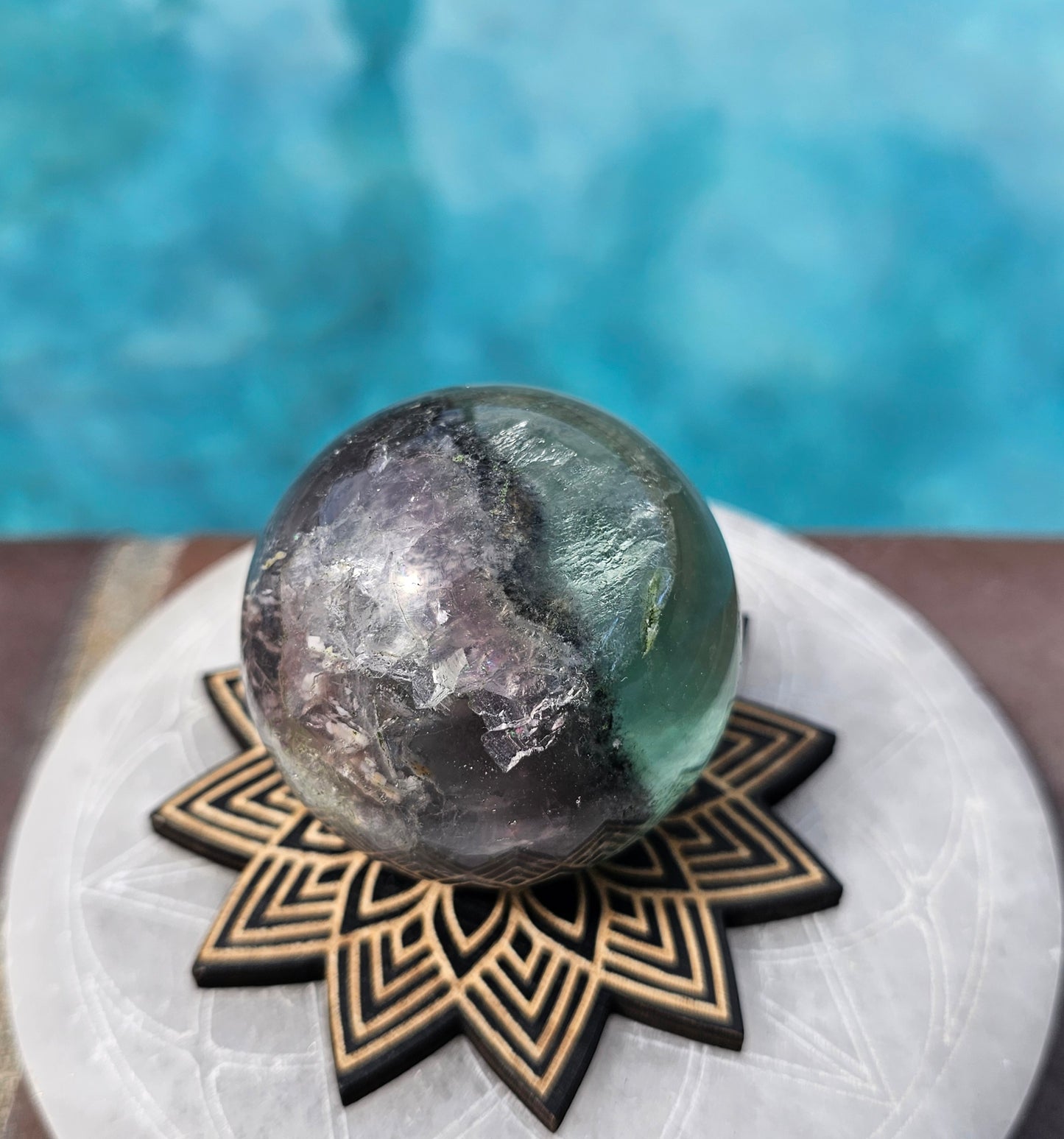Rainbow Fluorite Sphere