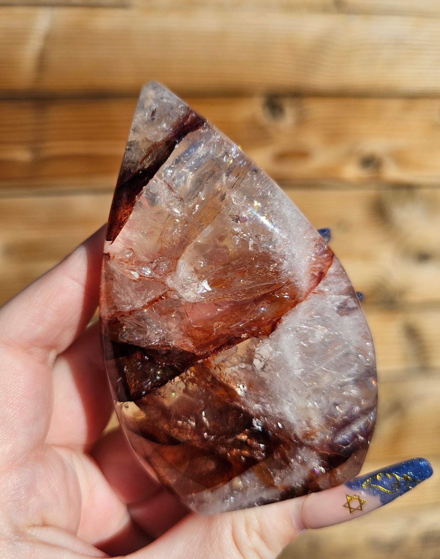 Hematoid Fire Quartz Flame