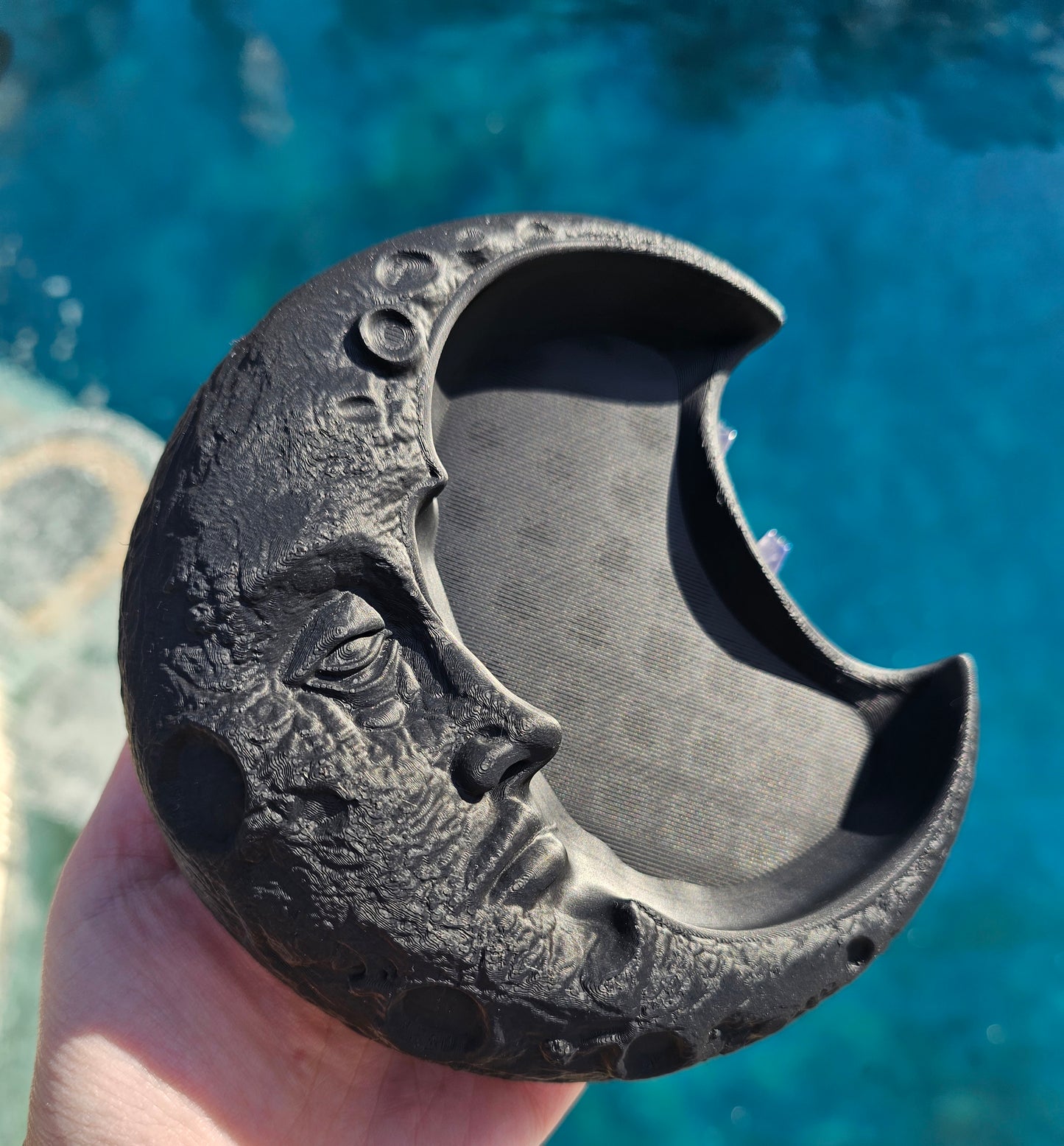 3D Printed Moon Face Trinket Dish