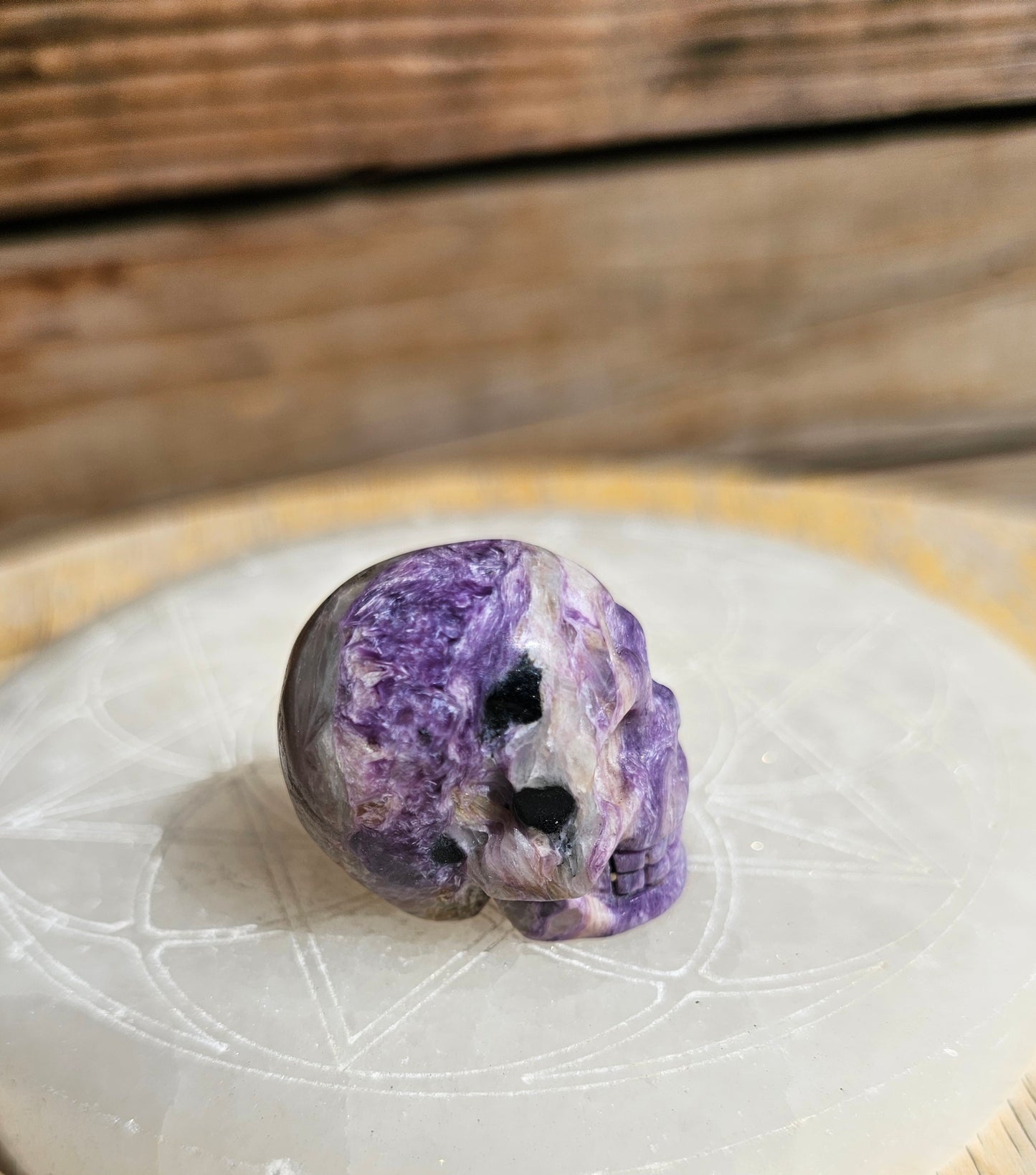 Charoite Skull